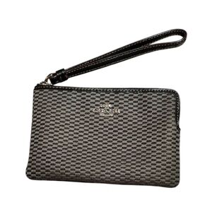Coach Textured Black Wristlet